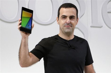 Hugo Barra, director of Product Management at Android, holds the new Nexus 7 tablet during a Google event at Dogpatch Studio in San Francisc Hugo Barra, director of Product Management at Android, holds the new Nexus 7 tablet during a Google event at Dogpatch Studio in San Francisc