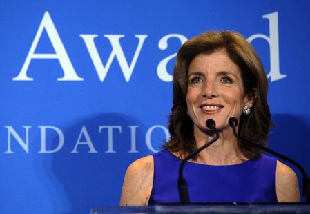 Caroline Kennedy Schlossberg, daughter of late U.S. President John F. Kennedy, speaks at the 2013 John F. Kennedy Profile in Courage Award c Caroline Kennedy Schlossberg, daughter of late U.S. President John F. Kennedy, speaks at the 2013 John F. Kennedy Profile in Courage Award c