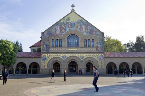 People walk in front of a church on the campus of Stanford University in Palo Alto, California, October 16, 2011. REUTERS/Kimberly White People walk in front of a church on the campus of Stanford University in Palo Alto, California, October 16, 2011. REUTERS/Kimberly White