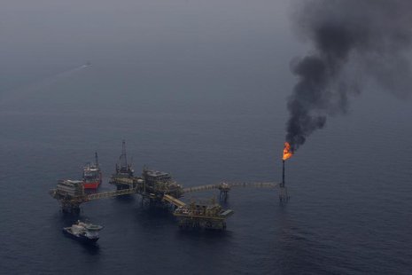 A fuel burner is seen at Mexico's state-run oil monopoly Pemex platform "Ku Maloob Zaap" in the Northeast Marine Region of Pemex Exploration A fuel burner is seen at Mexico's state-run oil monopoly Pemex platform "Ku Maloob Zaap" in the Northeast Marine Region of Pemex Exploration