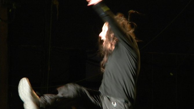 #2 - Jonathan Davis of Korn got all kinds of crazy dancing around the stage. You could see joy in his face, and he mentioned numerous times that the band was having fun