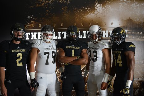 WMU new football uniforms for the 2013 season Photo courtesy from WMU Athletics. WMU new football uniforms for the 2013 season Photo courtesy from WMU Athletics.