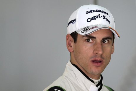 Force India Formula One driver Adrian Sutil of Germany walks in the garage during the first practice session of the Malaysian F1 Grand Prix Force India Formula One driver Adrian Sutil of Germany walks in the garage during the first practice session of the Malaysian F1 Grand Prix