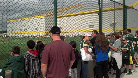 Packers fans look on during the start of Packers training camp on July 26, 2013. (Photo by: Jeff Flynt). Packers fans look on during the start of Packers training camp on July 26, 2013. (Photo by: Jeff Flynt).