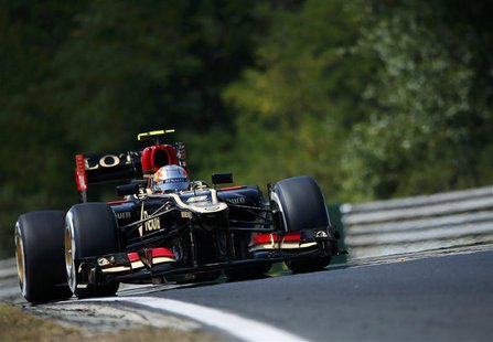 Lotus F1 Formula One driver Romain Grosjean of France drives during the third practice session of the Hungarian F1 Grand Prix at the Hungaro Lotus F1 Formula One driver Romain Grosjean of France drives during the third practice session of the Hungarian F1 Grand Prix at the Hungaro