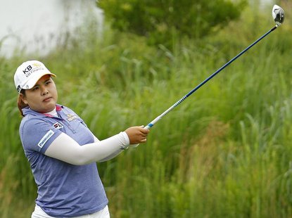 Inbee Park of South Korea tees off on the 16th hole during the final round of the 2013 U.S. Women's Open golf championship at the Sebonack G Inbee Park of South Korea tees off on the 16th hole during the final round of the 2013 U.S. Women's Open golf championship at the Sebonack G