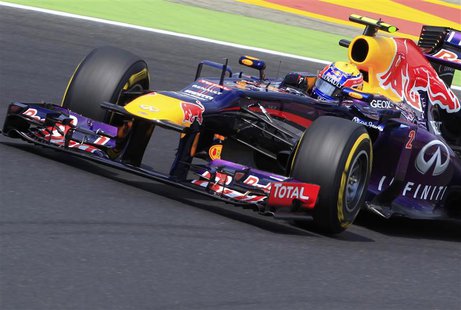 Red Bull Formula One driver Mark Webber of Australia drives during the qualifying session of the Hungarian F1 Grand Prix at the Hungaroring Red Bull Formula One driver Mark Webber of Australia drives during the qualifying session of the Hungarian F1 Grand Prix at the Hungaroring