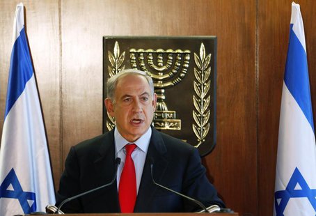 Israeli Prime Minister Benjamin Netanyahu delivers a statement to the media at the Knesset, Israeli parliament, in Jerusalem July 22, 2013. Israeli Prime Minister Benjamin Netanyahu delivers a statement to the media at the Knesset, Israeli parliament, in Jerusalem July 22, 2013.