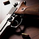 Gun and bullets Gun and bullets