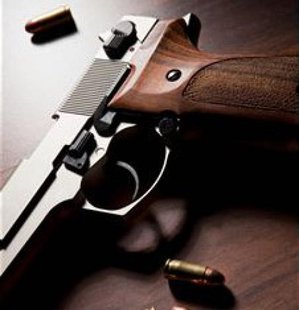 Gun and bullets Gun and bullets