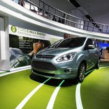 A Ford C-max Energi hybrid car is seen on display during the press days for the North American International Auto show in Detroit, Michigan, A Ford C-max Energi hybrid car is seen on display during the press days for the North American International Auto show in Detroit, Michigan,