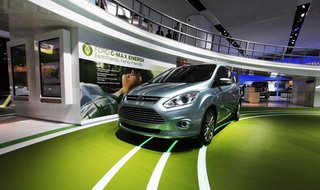 A Ford C-max Energi hybrid car is seen on display during the press days for the North American International Auto show in Detroit, Michigan, A Ford C-max Energi hybrid car is seen on display during the press days for the North American International Auto show in Detroit, Michigan,