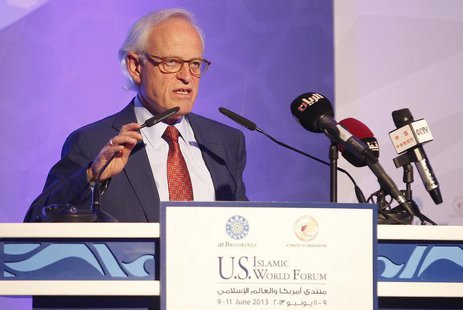 Vice president and director of the Foreign Policy Program at the Brookings Institution in Washington D.C. , Martin Indyk, speaks during the Vice president and director of the Foreign Policy Program at the Brookings Institution in Washington D.C. , Martin Indyk, speaks during the