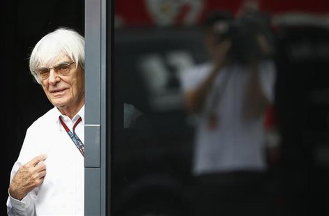 F1 commercial supremo Bernie Ecclestone looks out of his motor home after the second practice for the German F1 Grand Prix at the Nuerburgri F1 commercial supremo Bernie Ecclestone looks out of his motor home after the second practice for the German F1 Grand Prix at the Nuerburgri