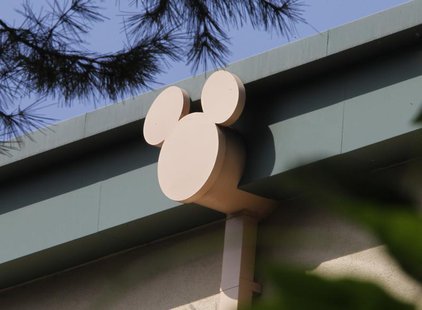 A rain spout stylized with the outline of Disney character Mickey Mouse is seen on a building at The Walt Disney Co. studios in Burbank, Cal A rain spout stylized with the outline of Disney character Mickey Mouse is seen on a building at The Walt Disney Co. studios in Burbank, Cal