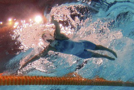 Lithuania's Ruta Meilutyte is seen underwater as she swims in the women's 100m breaststroke final during the World Swimming Championships at Lithuania's Ruta Meilutyte is seen underwater as she swims in the women's 100m breaststroke final during the World Swimming Championships at