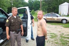 Ryan Steadman right with Parke Co Deputy Sergeant Jason Frazier left and ISP Trooper Ty Lightle center back.
photo provided by Indiana State Police Ryan Steadman right with Parke Co Deputy Sergeant Jason Frazier left and ISP Trooper Ty Lightle center back.
photo provided by Indiana State Police