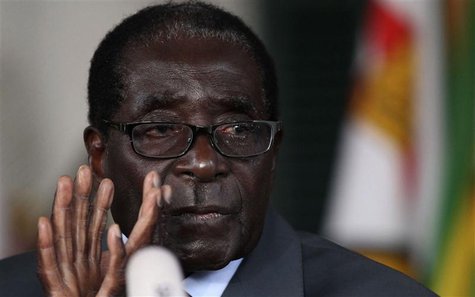 Zimbabwe's President Robert Mugabe addresses a media conference at State house in Harare, on the eve of the country's general elections, Jul Zimbabwe's President Robert Mugabe addresses a media conference at State house in Harare, on the eve of the country's general elections, Jul