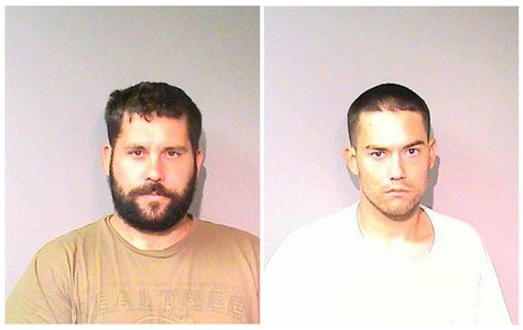 Ryan Balletto, 30, (L) and Patrick Pearmain, 25, are pictured in a combination of arrest photos that was relased by the Lake County Sheriff' Ryan Balletto, 30, (L) and Patrick Pearmain, 25, are pictured in a combination of arrest photos that was relased by the Lake County Sheriff'