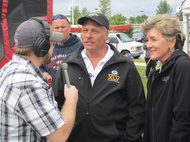 Jon interviewing Chuck Miesfeld and Darla Rodgers.