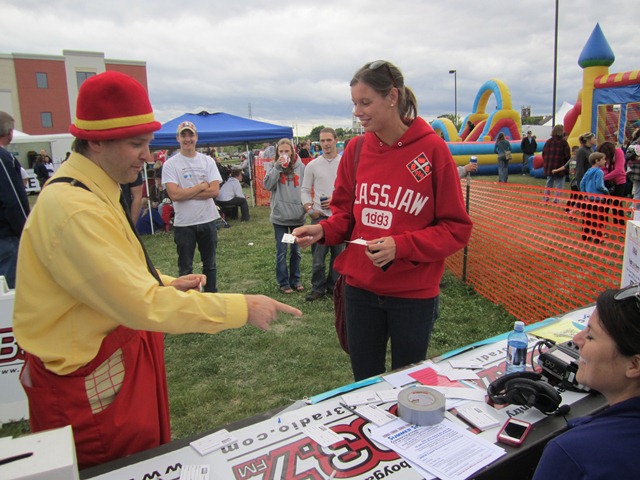 Clowning around at Lakeshore Weekend.
