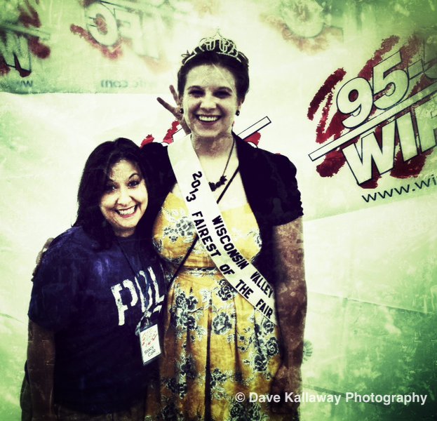Stacy Cole layin' on the rabbit ears..with the Fairest of the Fair! Thanks for playing radio with us Taylor!!!