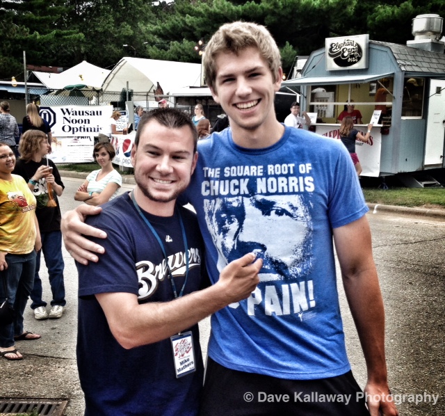 A Napolian Dynamite sound-a-like and Mike Mathers right there at the Fair!!