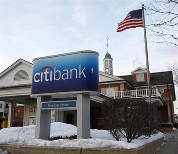 The Citibank logo is seen in Arlington Heights, Illinois February 3, 2009. REUTERS/John Gress The Citibank logo is seen in Arlington Heights, Illinois February 3, 2009. REUTERS/John Gress