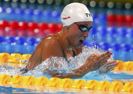 Denmark's Rikke Moller Pedersen swims in the women's 200m breaststroke heats during the World Swimming Championships at the Sant Jordi arena Denmark's Rikke Moller Pedersen swims in the women's 200m breaststroke heats during the World Swimming Championships at the Sant Jordi arena
