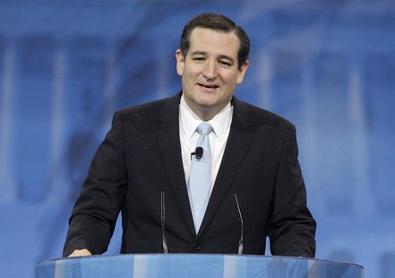 U.S. Senator Ted Cruz (R-TX) speaks to the Conservative Political Action Conference (CPAC) in National Harbor, Maryland, March 16, 2013. REU U.S. Senator Ted Cruz (R-TX) speaks to the Conservative Political Action Conference (CPAC) in National Harbor, Maryland, March 16, 2013. REU