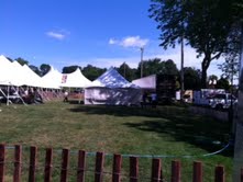 Tents set up for Brat Days at Kiwanis Park in Sheboygan Tents set up for Brat Days at Kiwanis Park in Sheboygan