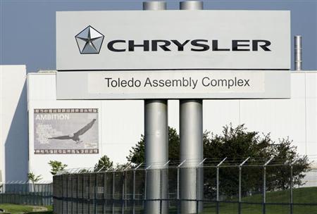 The Chrysler Toledo Assembly Complex has features banners (here Ambition) on the outside of the facility as part of its ''Head, Heart and Hands'' initiative to build community among workers at the plant. The new section of the plant will be used to produce the Jeep Cherokee. Toledo, Ohio July 18, 2013.
Credit: Reuters/James Fassinger The Chrysler Toledo Assembly Complex has features banners (here Ambition) on the outside of the facility as part of its ''Head, Heart and Hands'' initiative to build community among workers at the plant. The new section of the plant will be used to produce the Jeep Cherokee. Toledo, Ohio July 18, 2013.
Credit: Reuters/James Fassinger