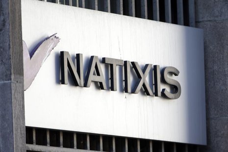 The logo of French bank Natixis is seen outside one of their offices in Paris February 18, 2013. REUTERS/Charles Platiau The logo of French bank Natixis is seen outside one of their offices in Paris February 18, 2013. REUTERS/Charles Platiau