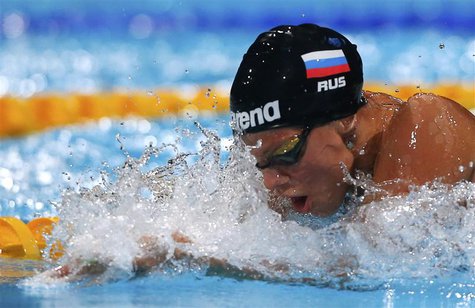 Russia's Yuliya Efimova swims in the women's 50m breaststroke semi-final during the World Swimming Championships at the Sant Jordi arena in Russia's Yuliya Efimova swims in the women's 50m breaststroke semi-final during the World Swimming Championships at the Sant Jordi arena in
