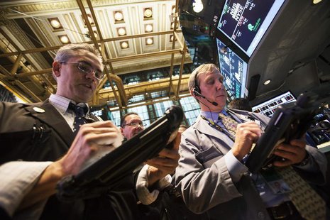 Traders work on the floor of the New York Stock Exchange in New York, August 1, 2013. REUTERS/Keith Bedford Traders work on the floor of the New York Stock Exchange in New York, August 1, 2013. REUTERS/Keith Bedford