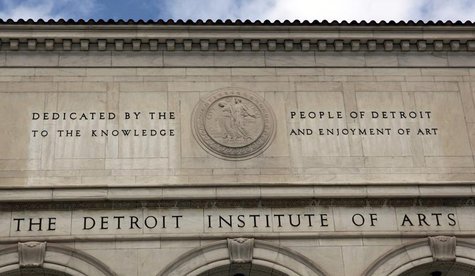 A detail of the facade of the Detroit Institute of Arts is seen in Detroit, Michigan June 2, 2013. REUTERS/Rebecca Cook A detail of the facade of the Detroit Institute of Arts is seen in Detroit, Michigan June 2, 2013. REUTERS/Rebecca Cook