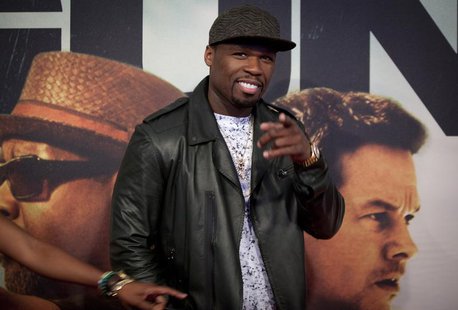 Rapper Curtis "50 Cent" Jackson arrives for the premiere of the movie '2 Guns' in New York, July 29, 2013. REUTERS/Carlo Allegri Rapper Curtis "50 Cent" Jackson arrives for the premiere of the movie '2 Guns' in New York, July 29, 2013. REUTERS/Carlo Allegri