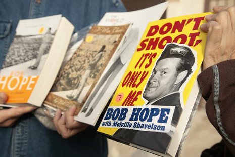 Books written by and about the late actor Bob Hope are among the items purchased during a garage sale at the actor's estate in the Toluca La Books written by and about the late actor Bob Hope are among the items purchased during a garage sale at the actor's estate in the Toluca La