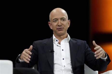Amazon.com Chief Executive Officer Jeff Bezos speaks during a keynote speech with Amazon.com Chief Technology Officer Werner Vogels at the A Amazon.com Chief Executive Officer Jeff Bezos speaks during a keynote speech with Amazon.com Chief Technology Officer Werner Vogels at the A