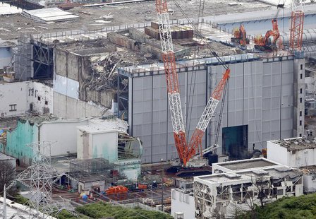 An aerial view shows the No.3 reactor building at Tokyo Electric Power Co. (TEPCO)'s tsunami-crippled Fukushima Daiichi nuclear power plant An aerial view shows the No.3 reactor building at Tokyo Electric Power Co. (TEPCO)'s tsunami-crippled Fukushima Daiichi nuclear power plant