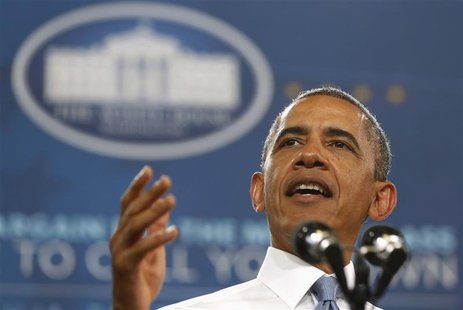 U.S. President Barack Obama speaks about home ownership at Desert Vista High School in Phoenix, Arizona August 6, 2013. REUTERS/Larry Downin U.S. President Barack Obama speaks about home ownership at Desert Vista High School in Phoenix, Arizona August 6, 2013. REUTERS/Larry Downin