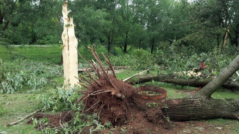Storm damages parts of the Apple Creek Campground in Wrightstown on August 7, 2013. (Photo by: Jeff Flynt). Storm damages parts of the Apple Creek Campground in Wrightstown on August 7, 2013. (Photo by: Jeff Flynt).