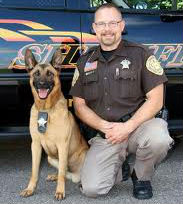 Baco & Deputy Daniel Wachowiak from the Portage County Sheriff's Department Baco & Deputy Daniel Wachowiak from the Portage County Sheriff's Department