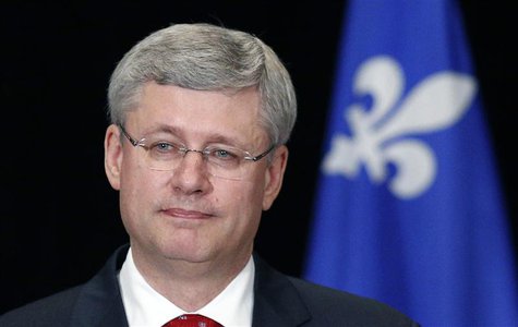 Canada's Prime Minister Stephen Harper listens to a question during a news conference at the Hilton hotel in Quebec City, August 2, 2013. RE Canada's Prime Minister Stephen Harper listens to a question during a news conference at the Hilton hotel in Quebec City, August 2, 2013. RE