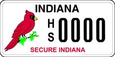 secure Indiana plate secure Indiana plate