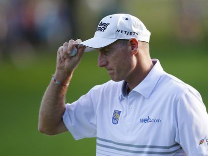 Jim Furyk of the U.S. react on the 18th green during the second round of the 2013 PGA Championship golf tournament at Oak Hill Country Club Jim Furyk of the U.S. react on the 18th green during the second round of the 2013 PGA Championship golf tournament at Oak Hill Country Club