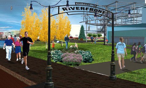 Allegan riverfront rendering Allegan riverfront rendering