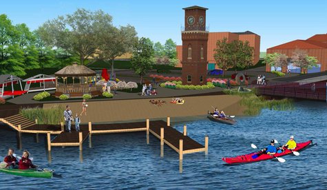 Allegan Riverfront rendering Allegan Riverfront rendering