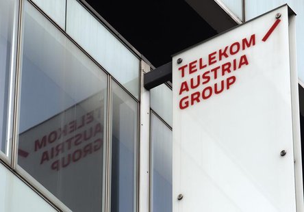 The logo of Telekom Austria is pictured at its headquarters in Vienna May 8, 2013. REUTERS/Heinz-Peter Bader The logo of Telekom Austria is pictured at its headquarters in Vienna May 8, 2013. REUTERS/Heinz-Peter Bader