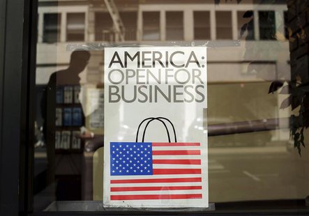 A sign is shown in the window of a retail store in San Francisco, California in this file photo taken May 13, 2013. REUTERS/Robert Galbraith A sign is shown in the window of a retail store in San Francisco, California in this file photo taken May 13, 2013. REUTERS/Robert Galbraith